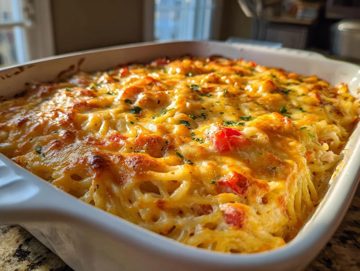 Creamy Chicken Spaghetti Casserole That Will Steal Your Heart
