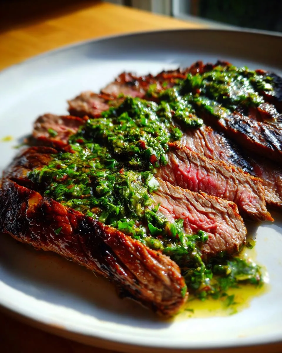 Chimichurri Marinated Flank Steak - detail 2