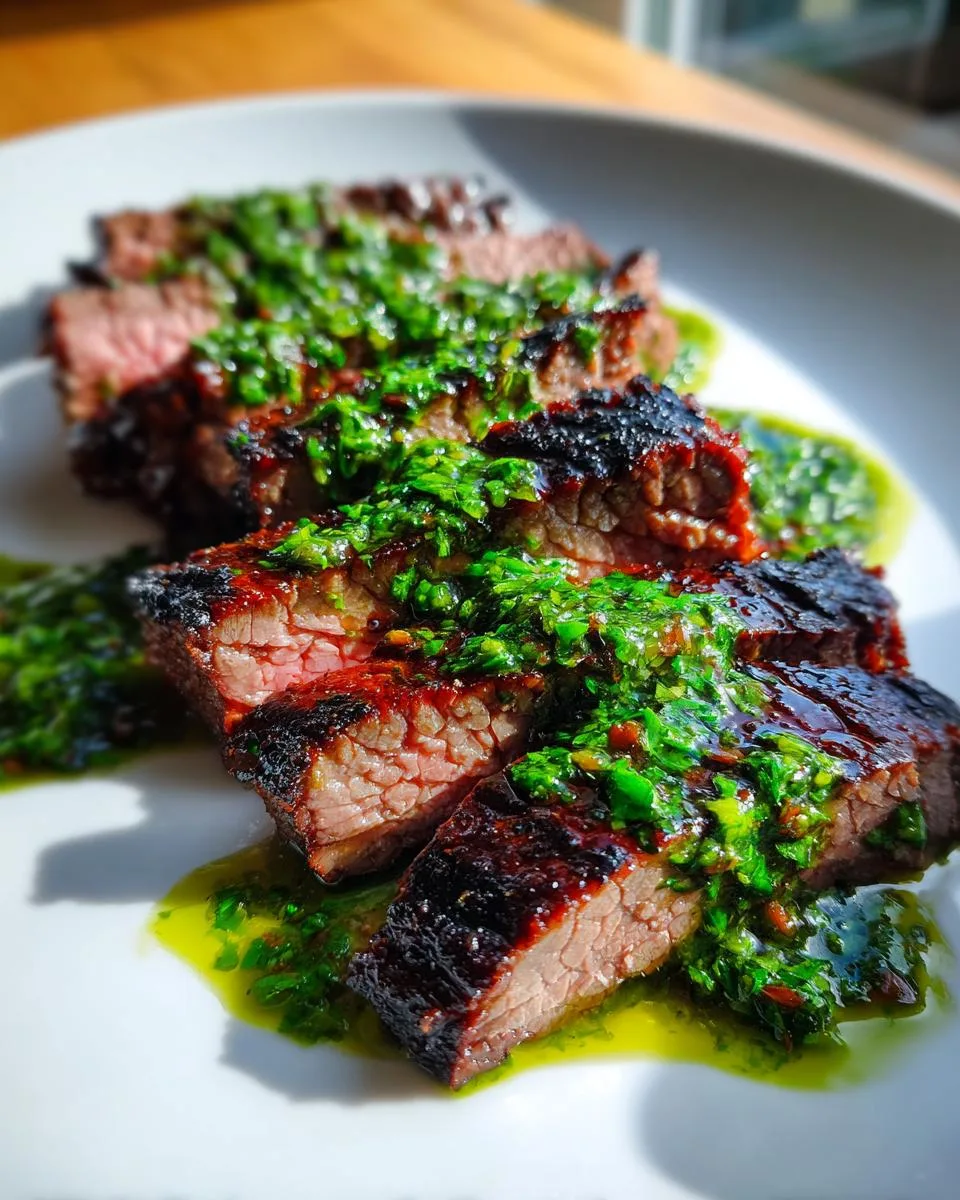 Chimichurri Marinated Flank Steak - detail 5