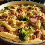Creamy Kielbasa Broccoli Skillet