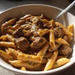 Creamy Slow Cooker Beef Pasta