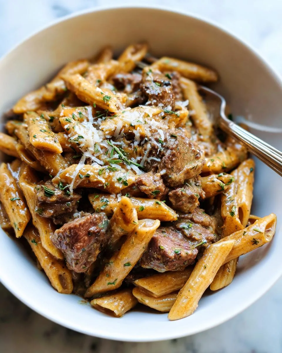 Creamy Slow Cooker Beef Pasta - detail 3