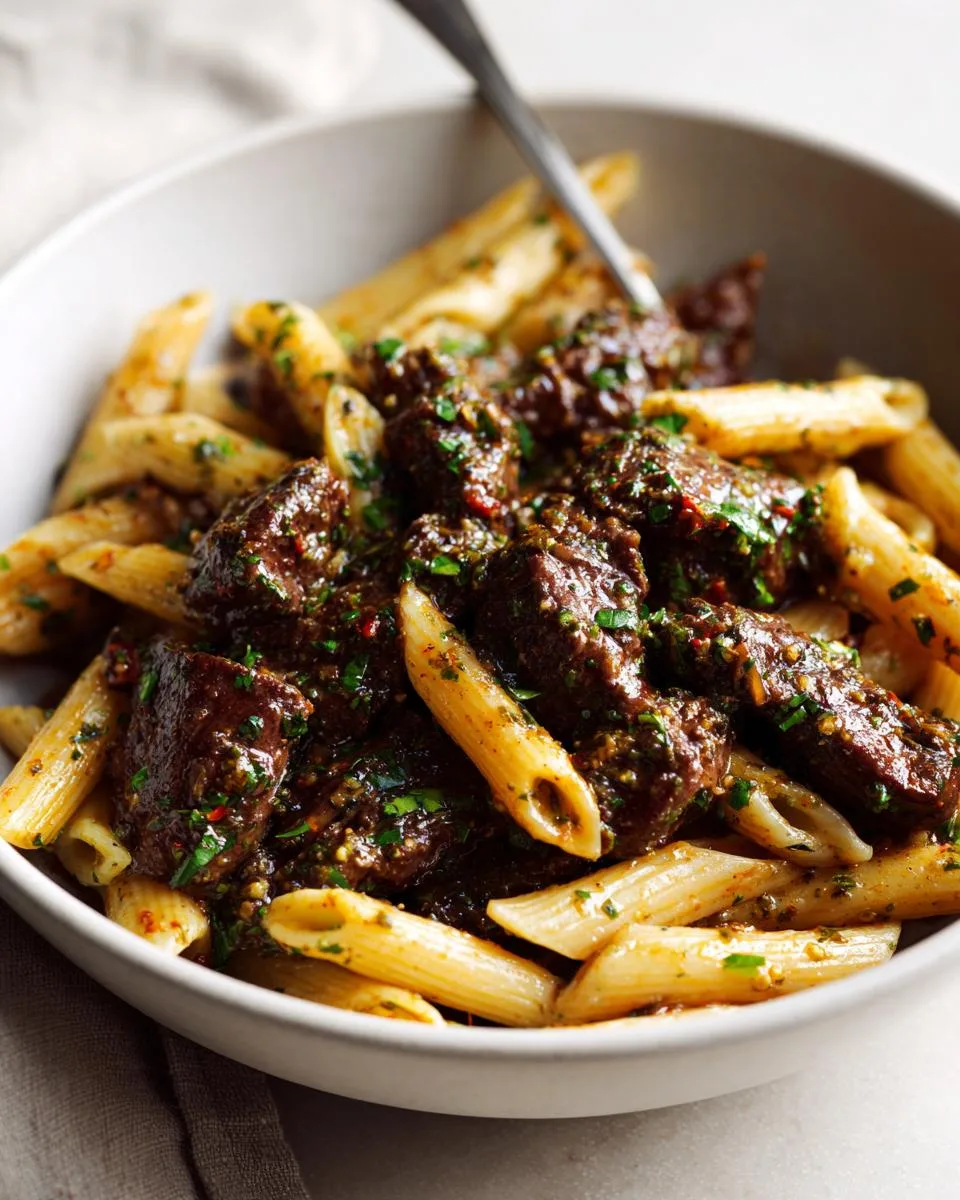Creamy Slow Cooker Beef Pasta - detail 4