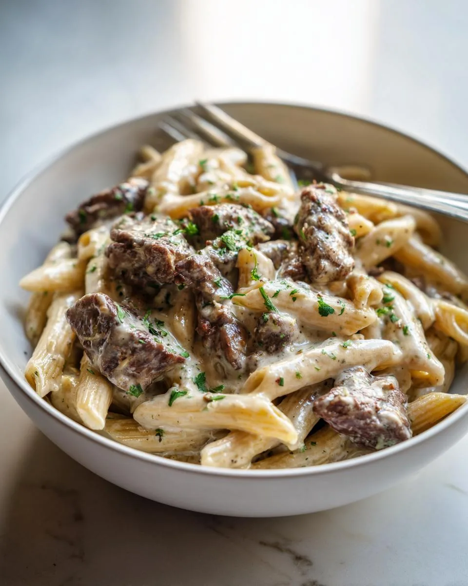 Creamy Slow Cooker Beef Pasta - detail 5
