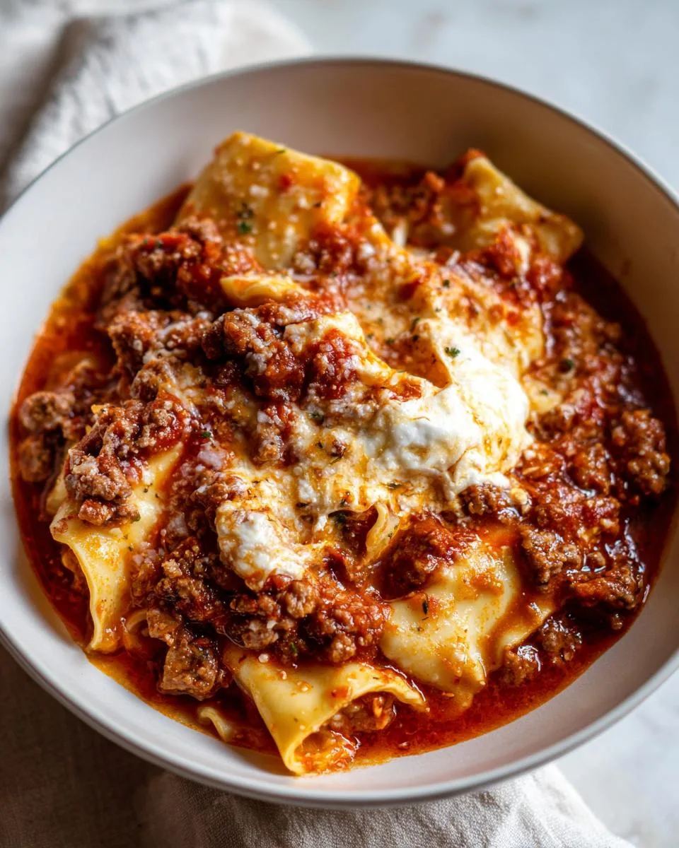Crock Pot Lasagna Soup - detail 2
