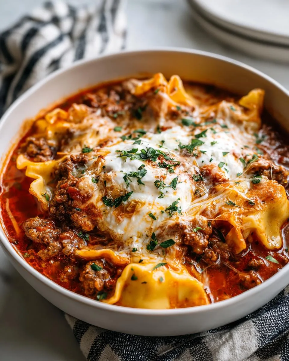 Crock Pot Lasagna Soup - detail 3