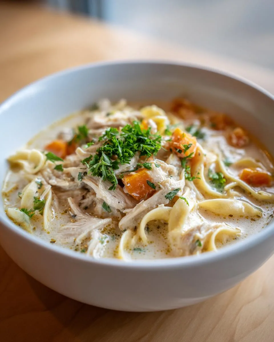 Crockpot Creamy Chicken Noodle Soup - detail 1