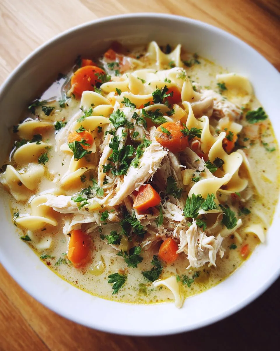 Crockpot Creamy Chicken Noodle Soup - detail 2
