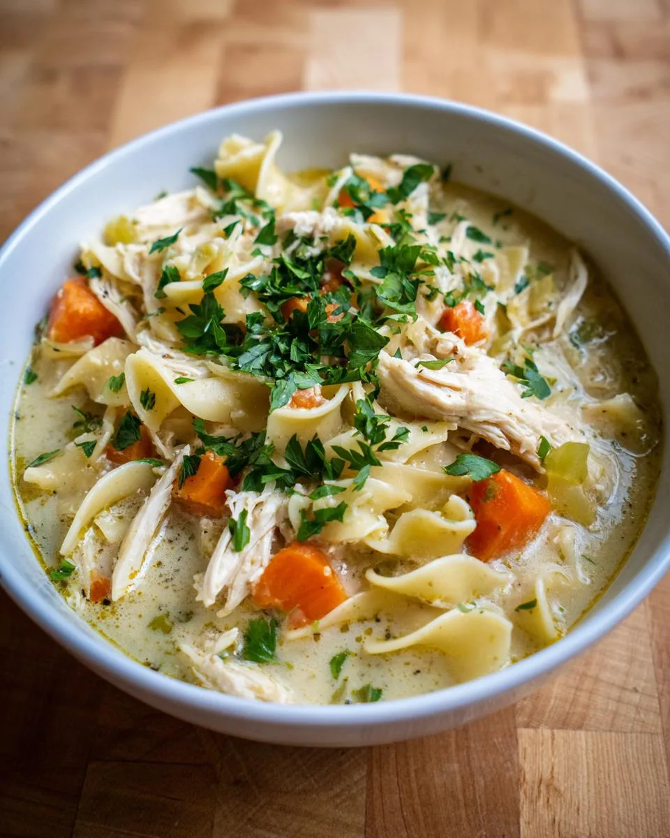 Crockpot Creamy Chicken Noodle Soup - detail 3
