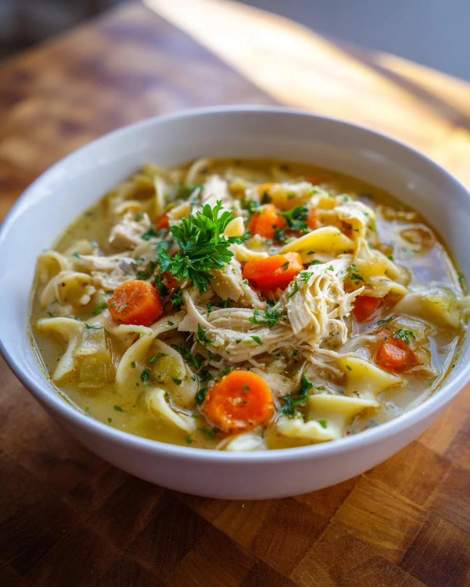 Crockpot Creamy Chicken Noodle Soup - detail 4