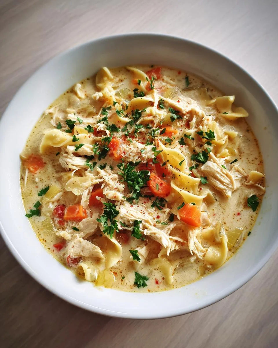 Crockpot Creamy Chicken Noodle Soup - detail 5