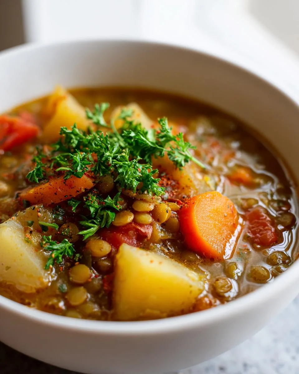 Easy Lentil Potato Soup - detail 2