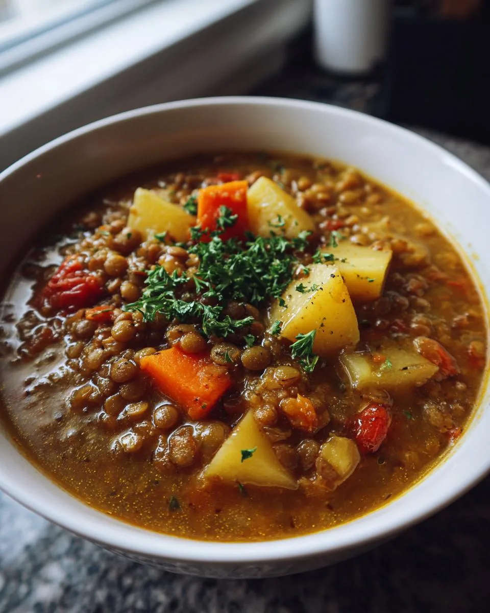 Easy Lentil Potato Soup - detail 3