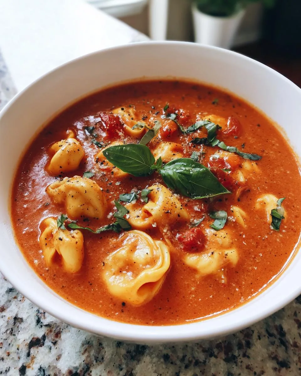 Easy Tomato Tortellini Soup - detail 3