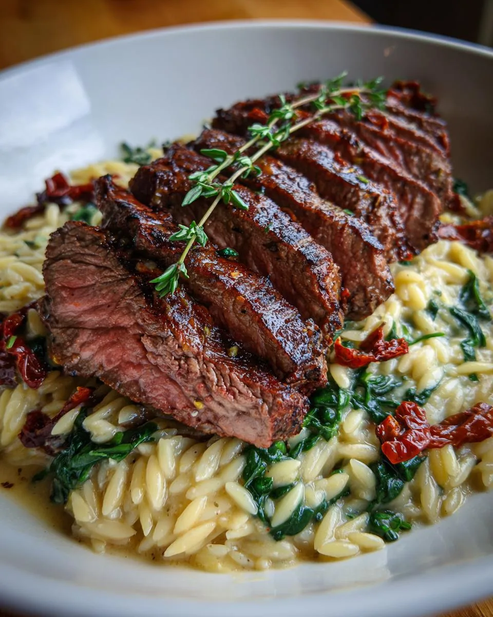 Flank Steak Creamy Orzo - detail 1