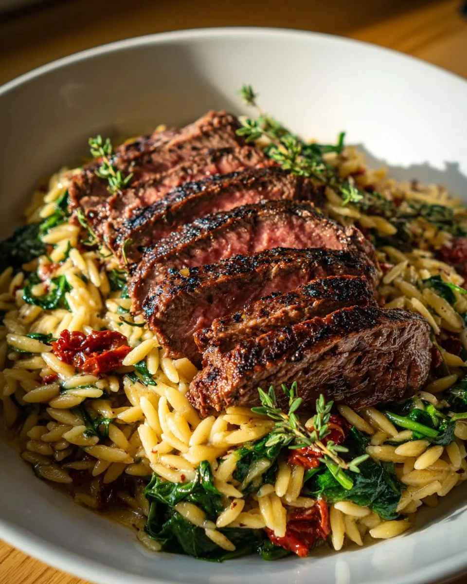Flank Steak Creamy Orzo - detail 2