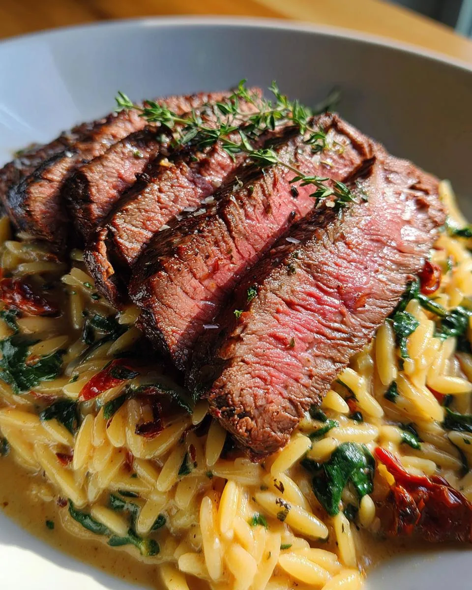 Flank Steak Creamy Orzo - detail 3