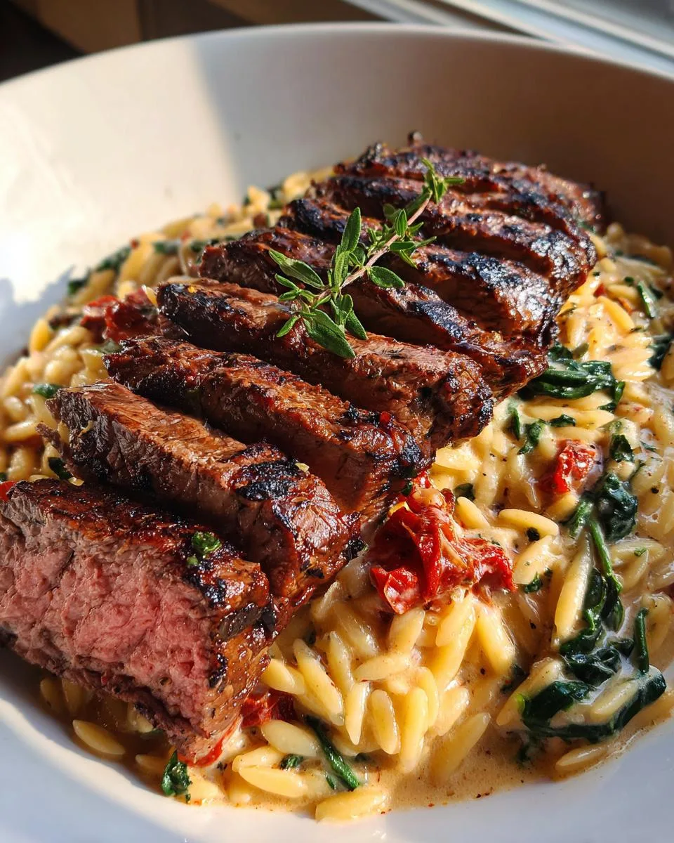Flank Steak Creamy Orzo - detail 4