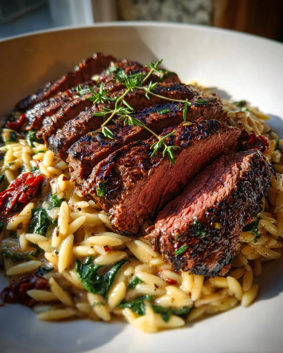 Flank Steak Creamy Orzo - detail 5