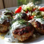 Greek Turkey Meatballs Tzatziki