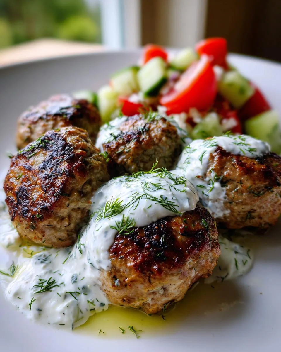 Greek Turkey Meatballs Tzatziki - detail 2