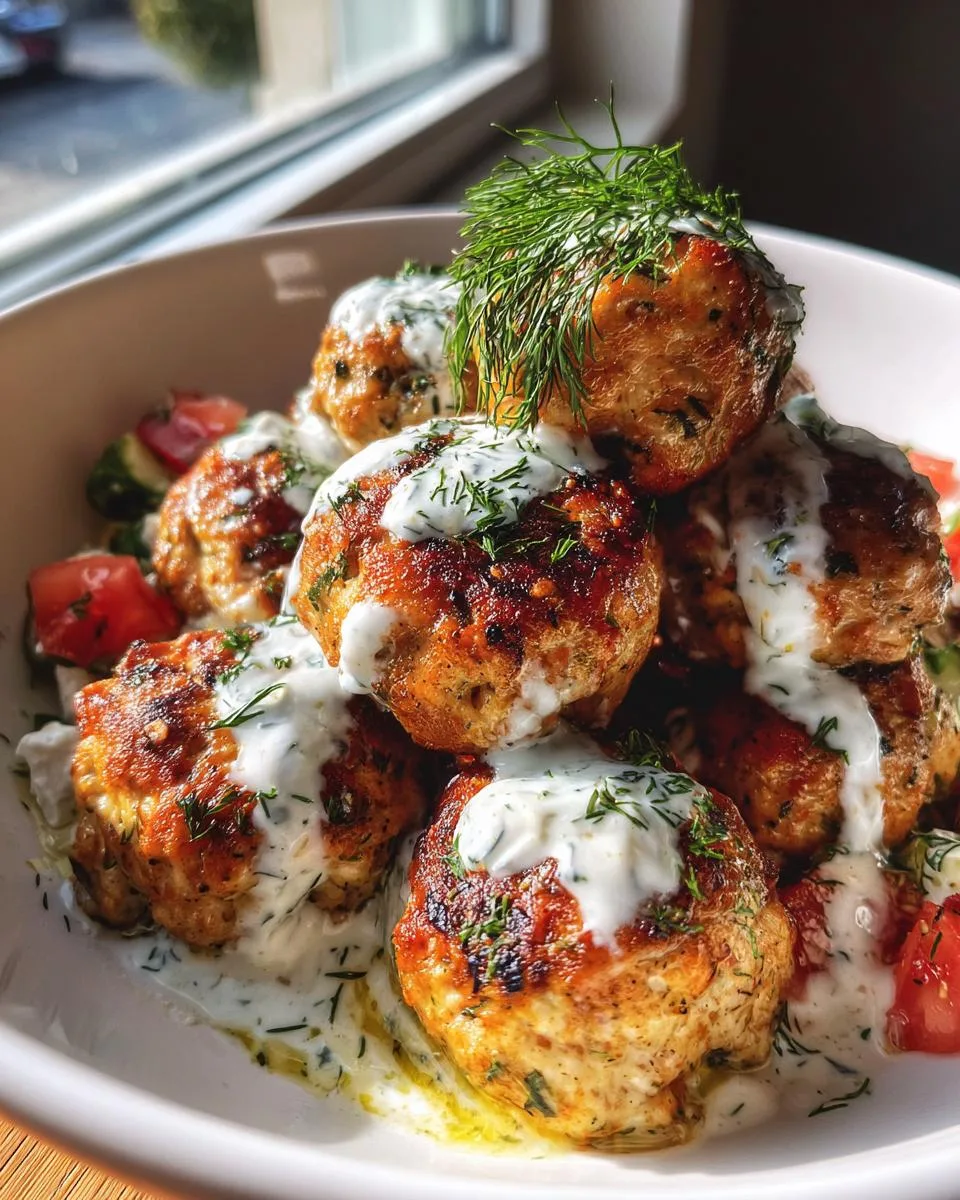 Greek Turkey Meatballs Tzatziki - detail 4