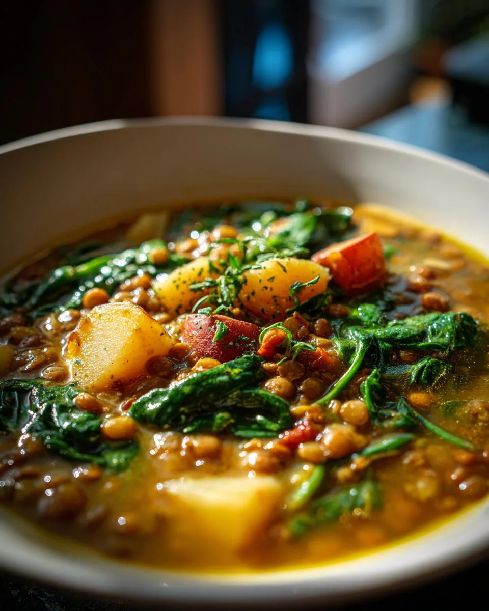 Healthy Mediterranean Lentil Soup - detail 4