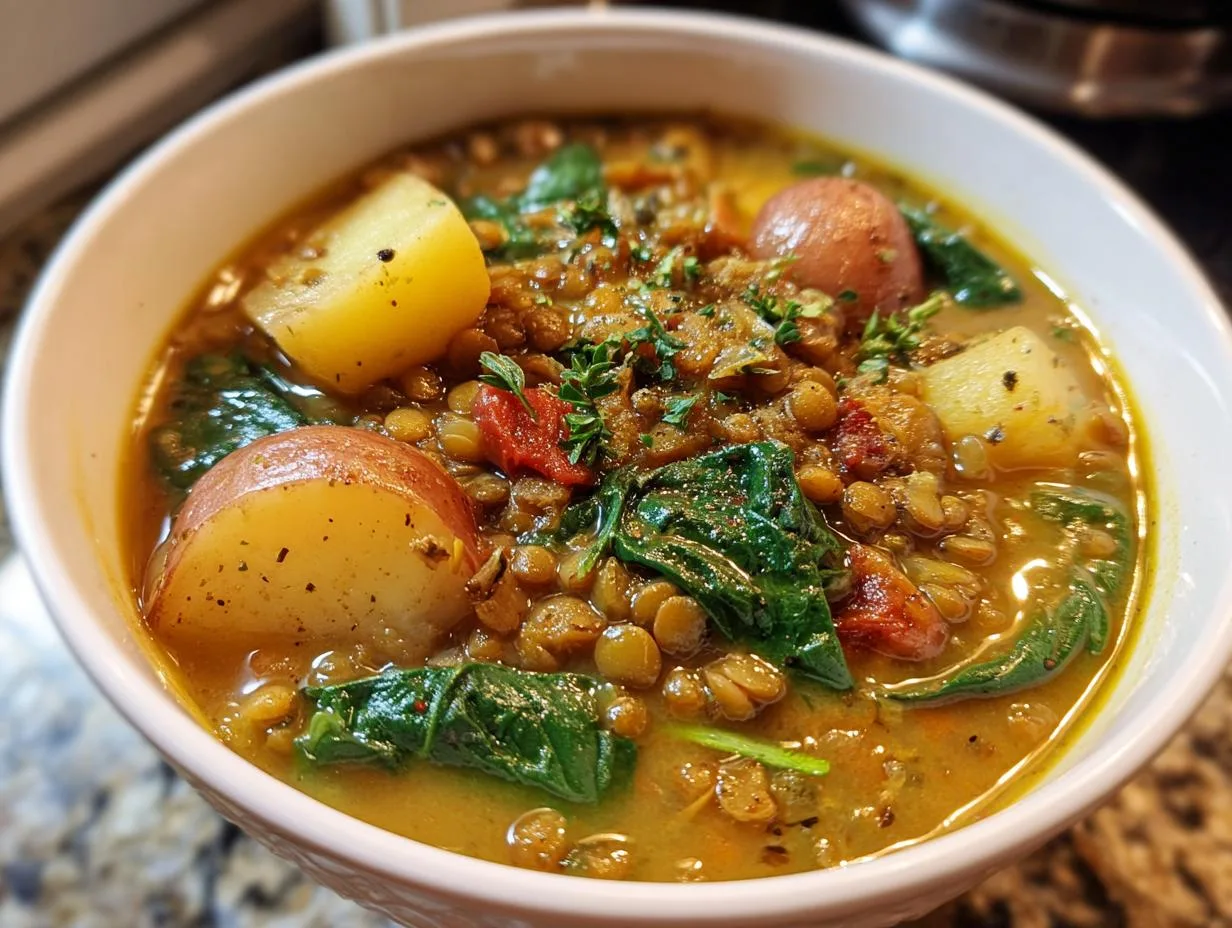 Hearty Healthy Mediterranean Lentil Soup in 35 Minutes