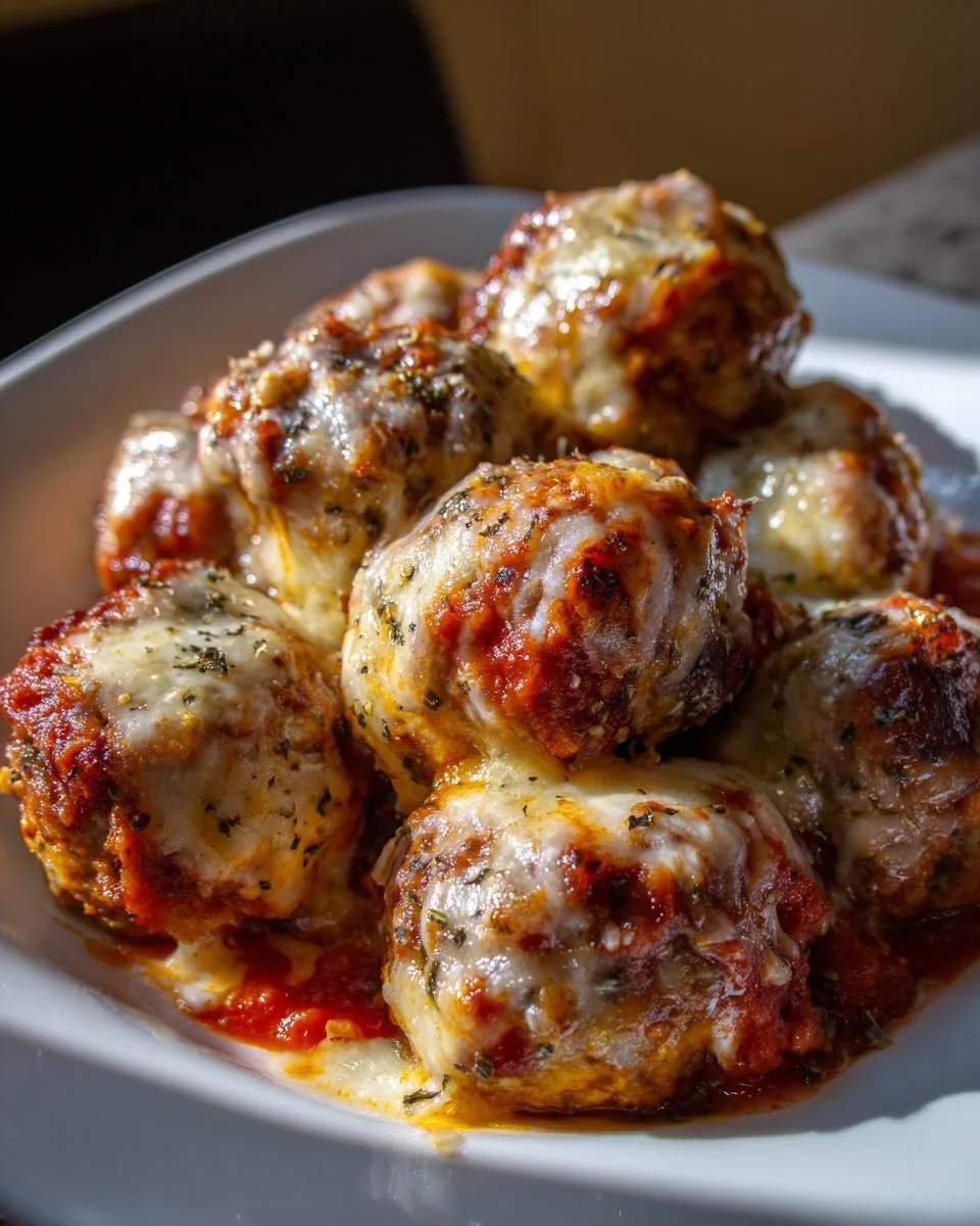Keto Cheesy Pizzeria Meatballs - detail 2