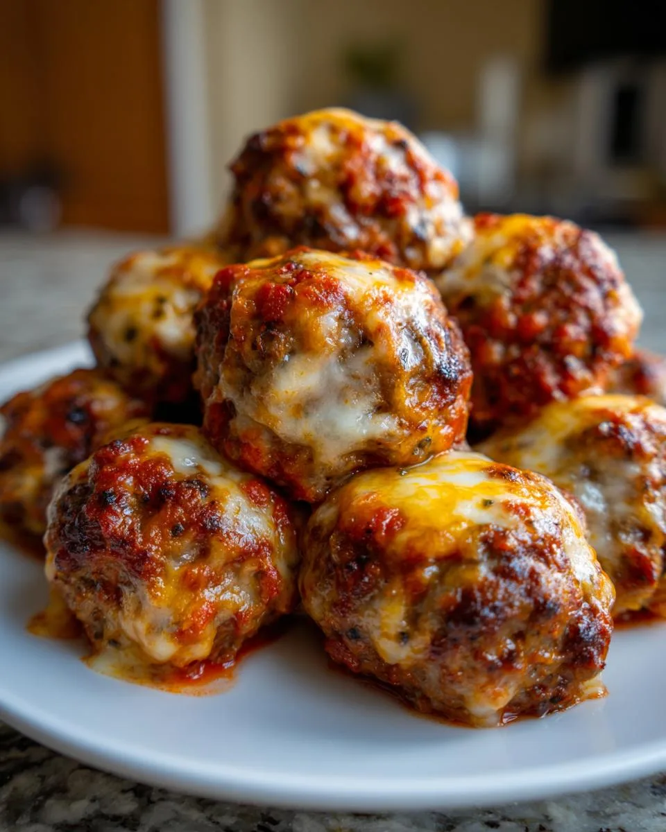 Keto Cheesy Pizzeria Meatballs - detail 3