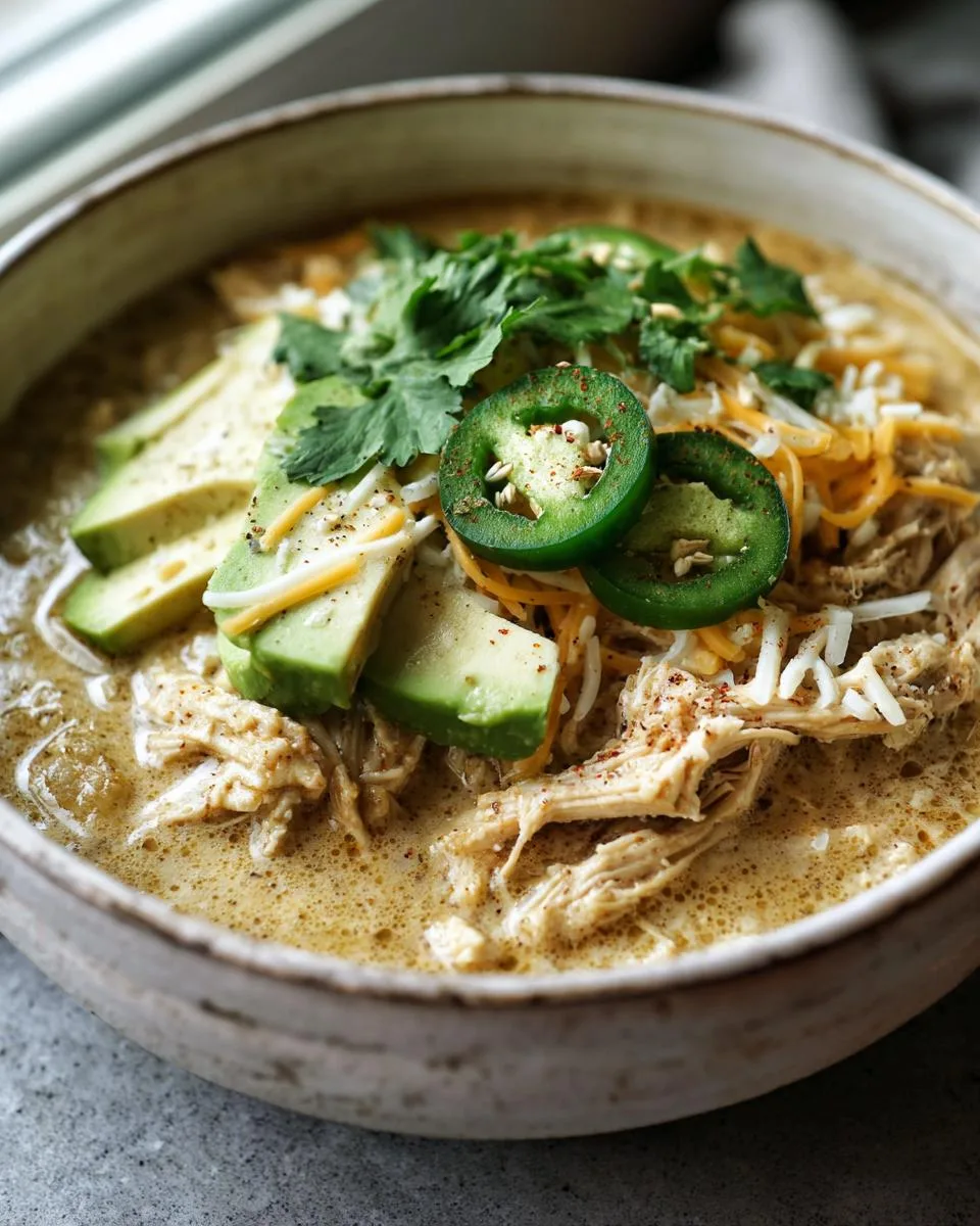 Keto White Chicken Chili - detail 3
