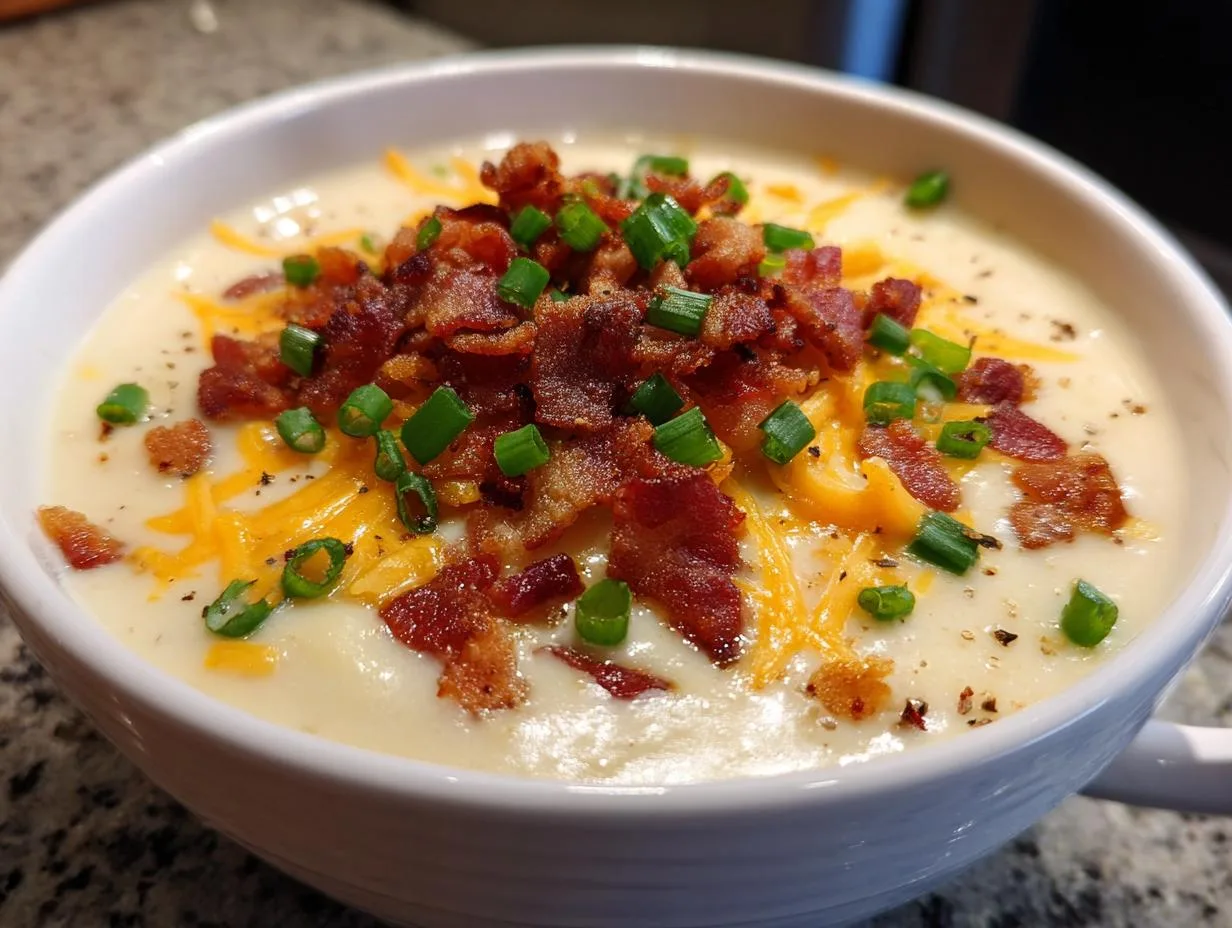 Creamy Loaded Potato Soup Recipe in 5 Simple Steps
