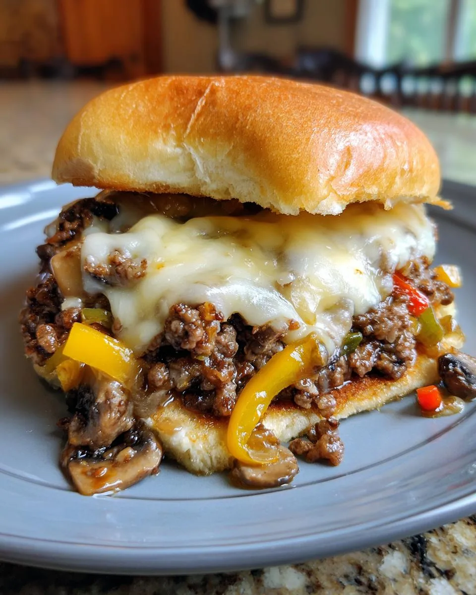 Philly Cheesesteak Sloppy Joes - detail 1