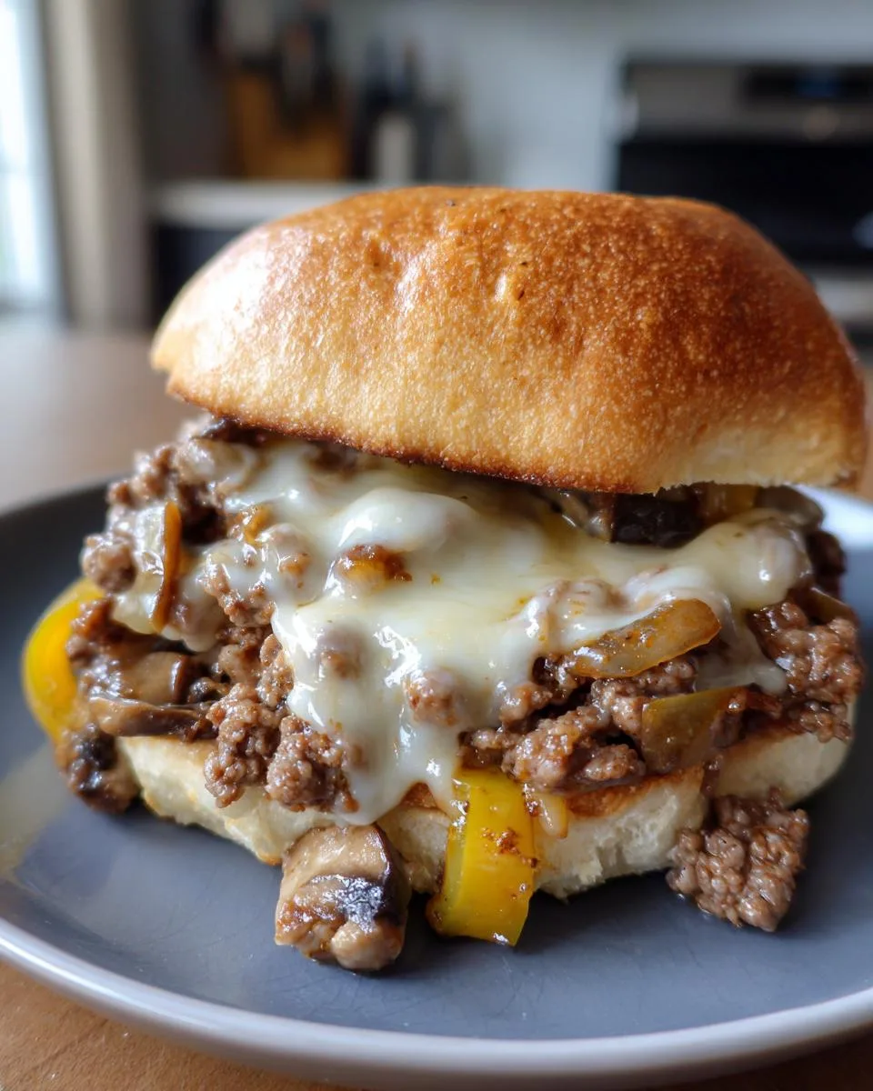 Philly Cheesesteak Sloppy Joes - detail 4