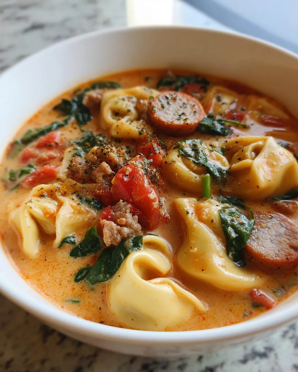 Sausage And Tortellini Soup - detail 1