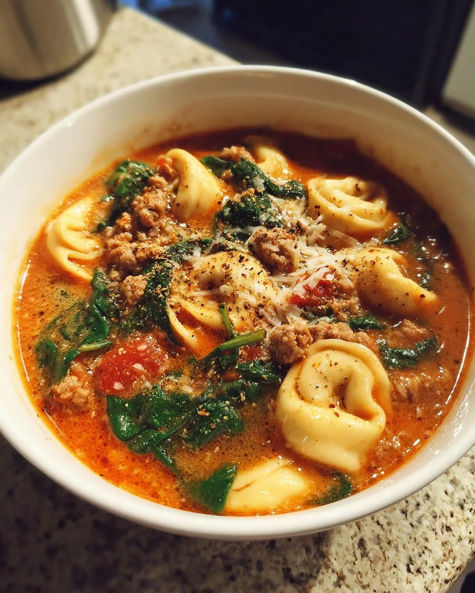 Sausage And Tortellini Soup - detail 3