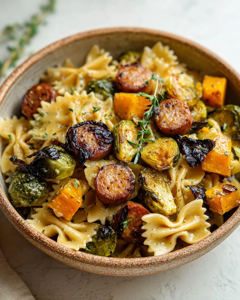Sausage Pasta Brussels Sprouts Butternut Squash - detail 3