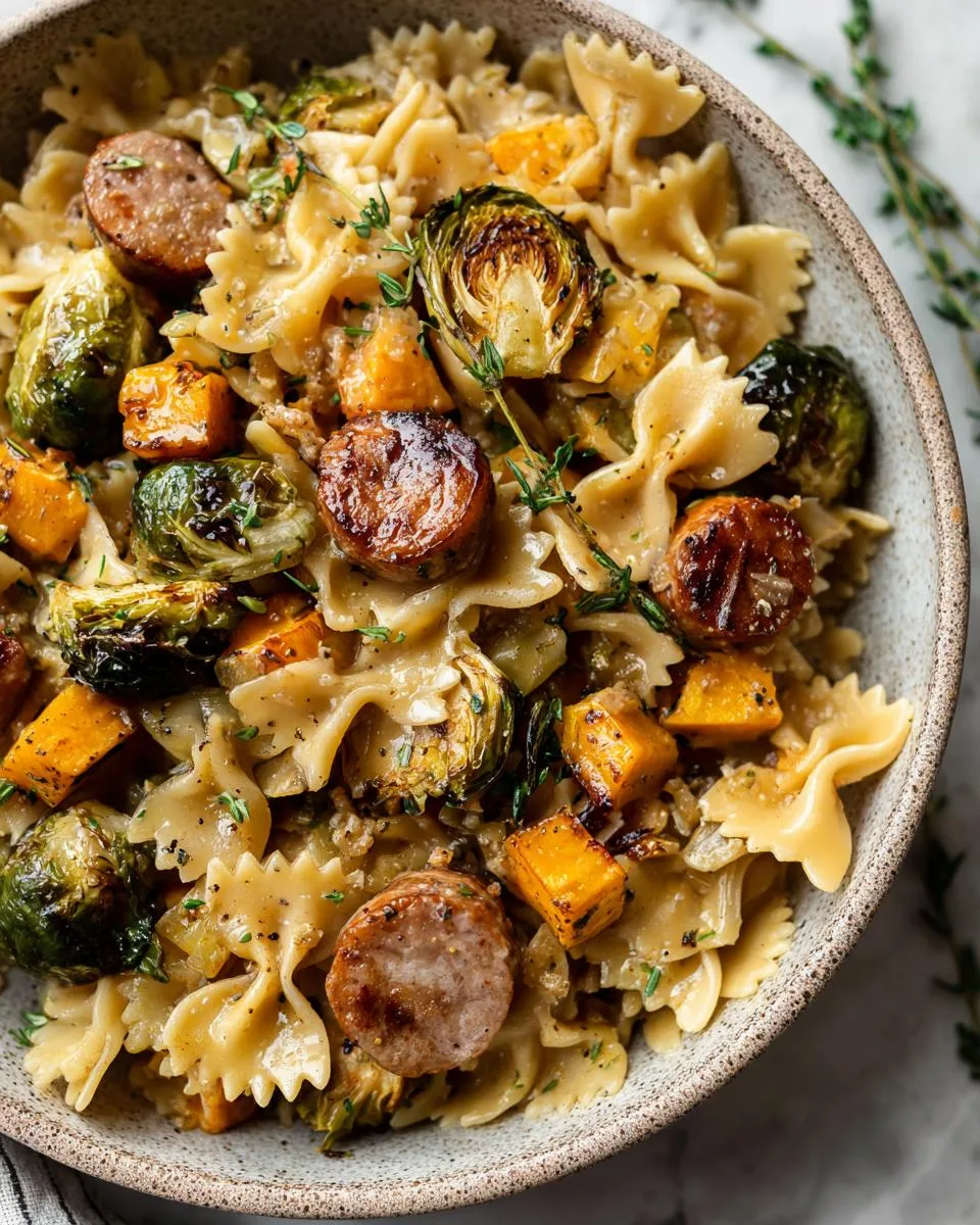 Sausage Pasta Brussels Sprouts Butternut Squash - detail 5
