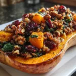 Sausage Stuffed Butternut Squash