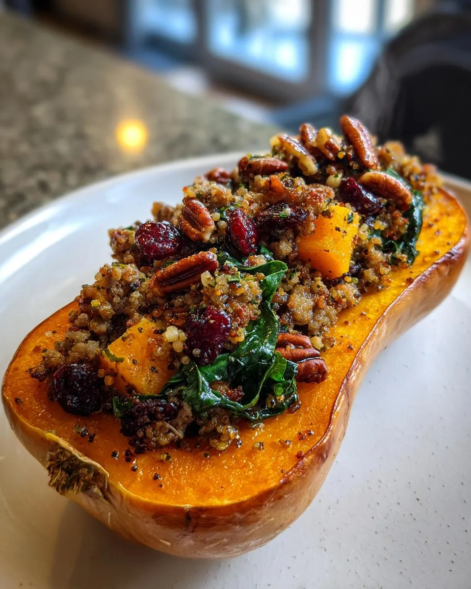 Sausage Stuffed Butternut Squash - detail 3