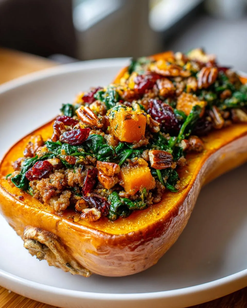Sausage Stuffed Butternut Squash - detail 4