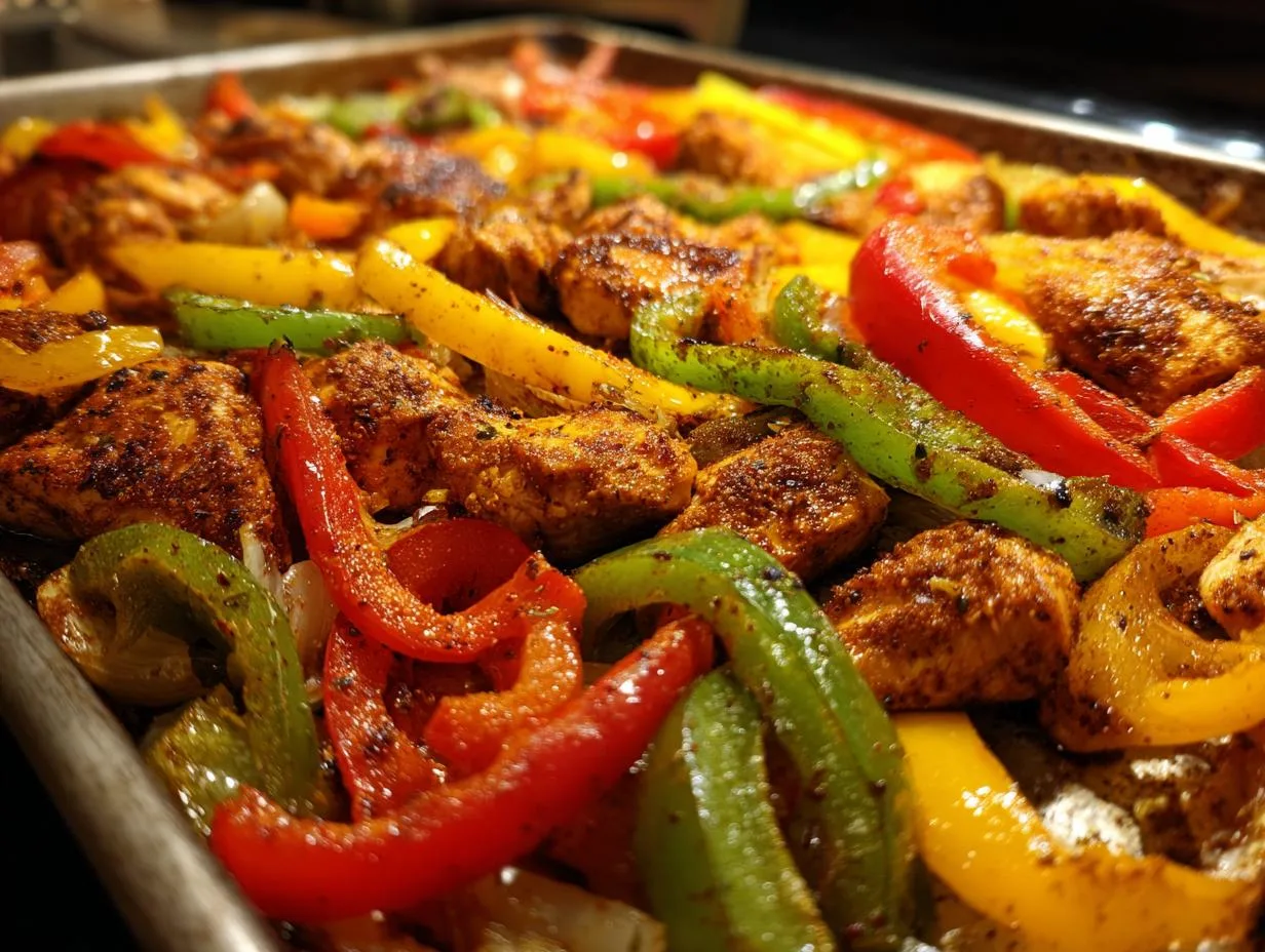 30-Minute Sheet Pan Chicken Fajitas – Juicy & Flavorful!