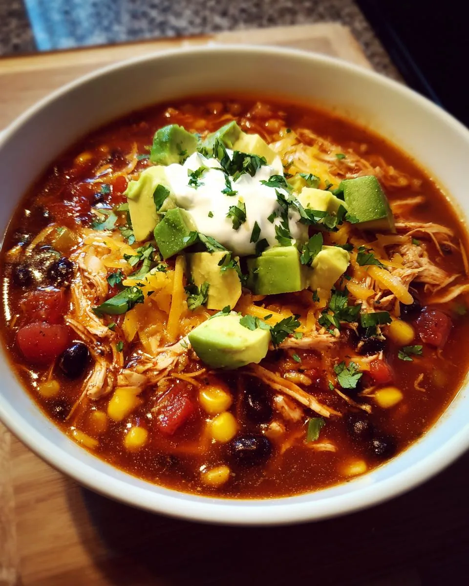Slow Cooker Chicken Tortilla Soup - detail 2
