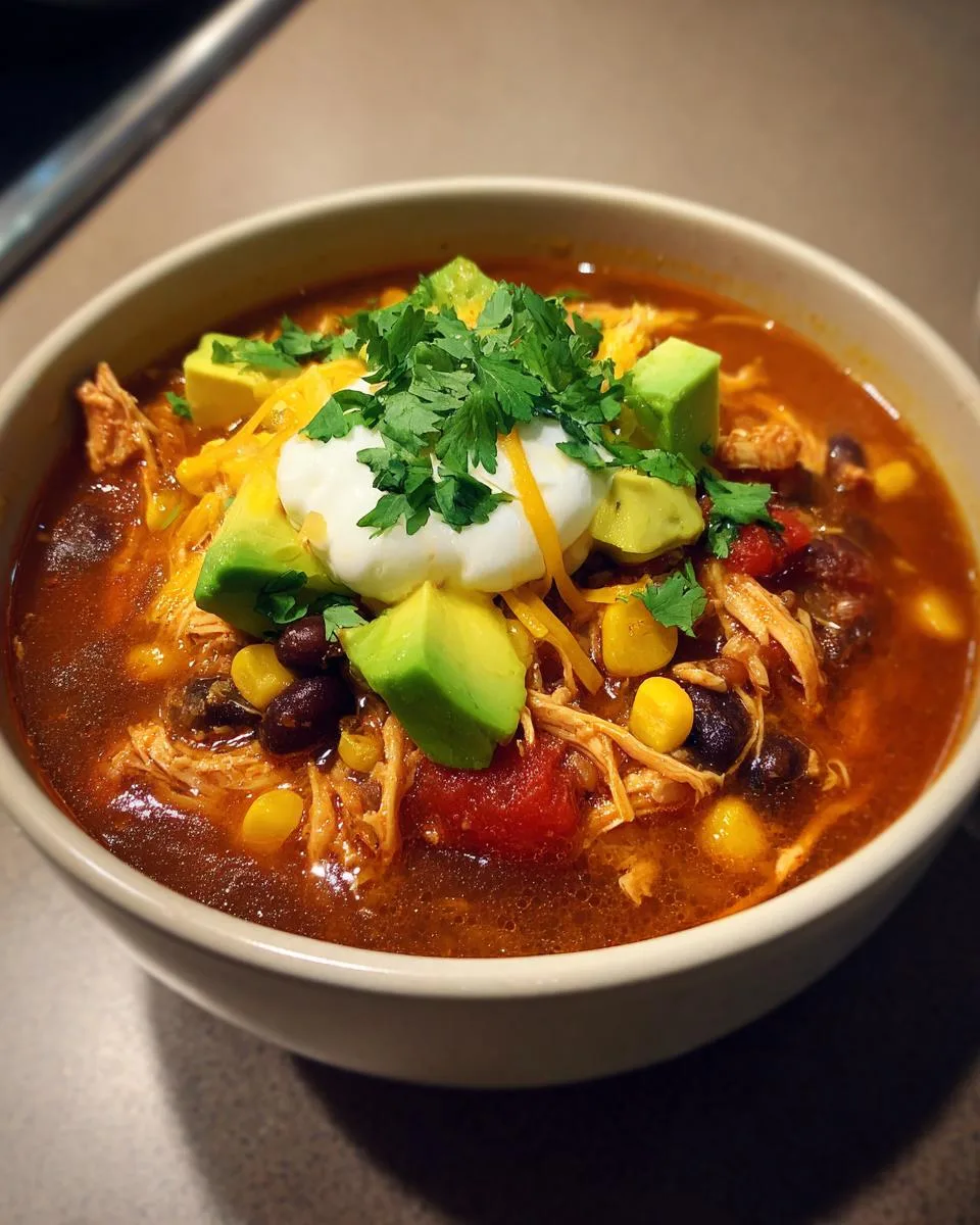 Slow Cooker Chicken Tortilla Soup - detail 3