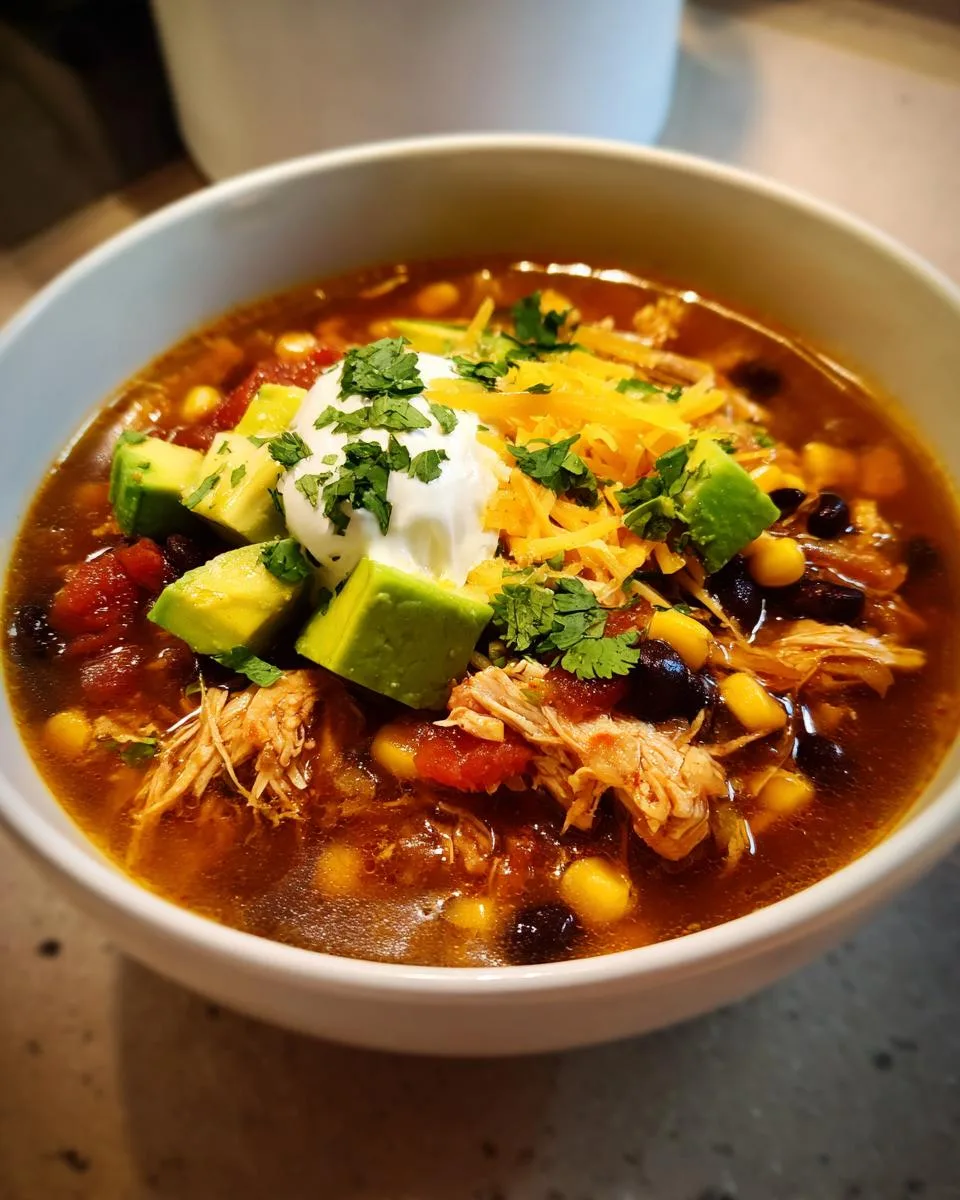 Slow Cooker Chicken Tortilla Soup - detail 4