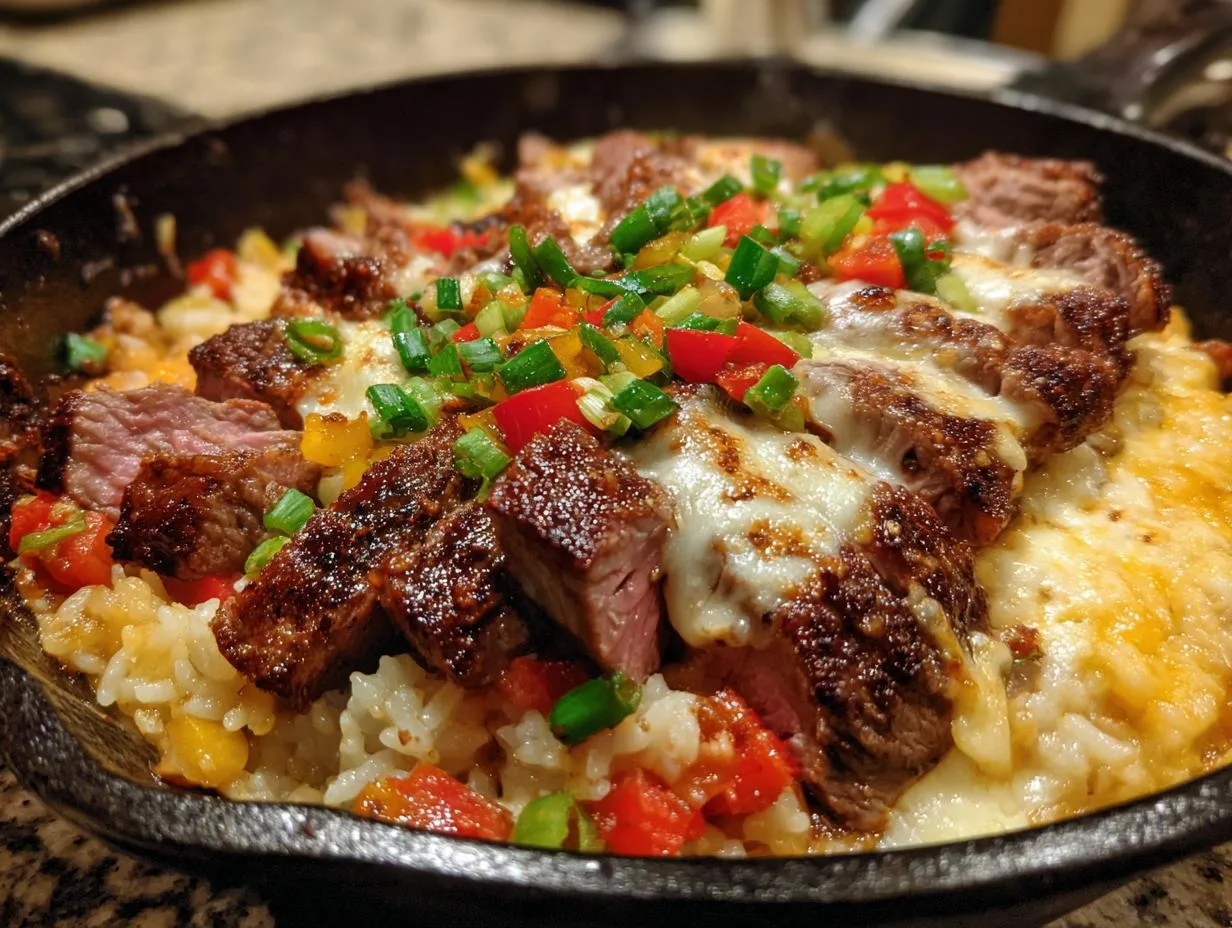 19-Minute Steak and Queso Rice Recipe – Ultimate Comfort Food