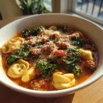 Tortellini Soup with Sausage and Kale