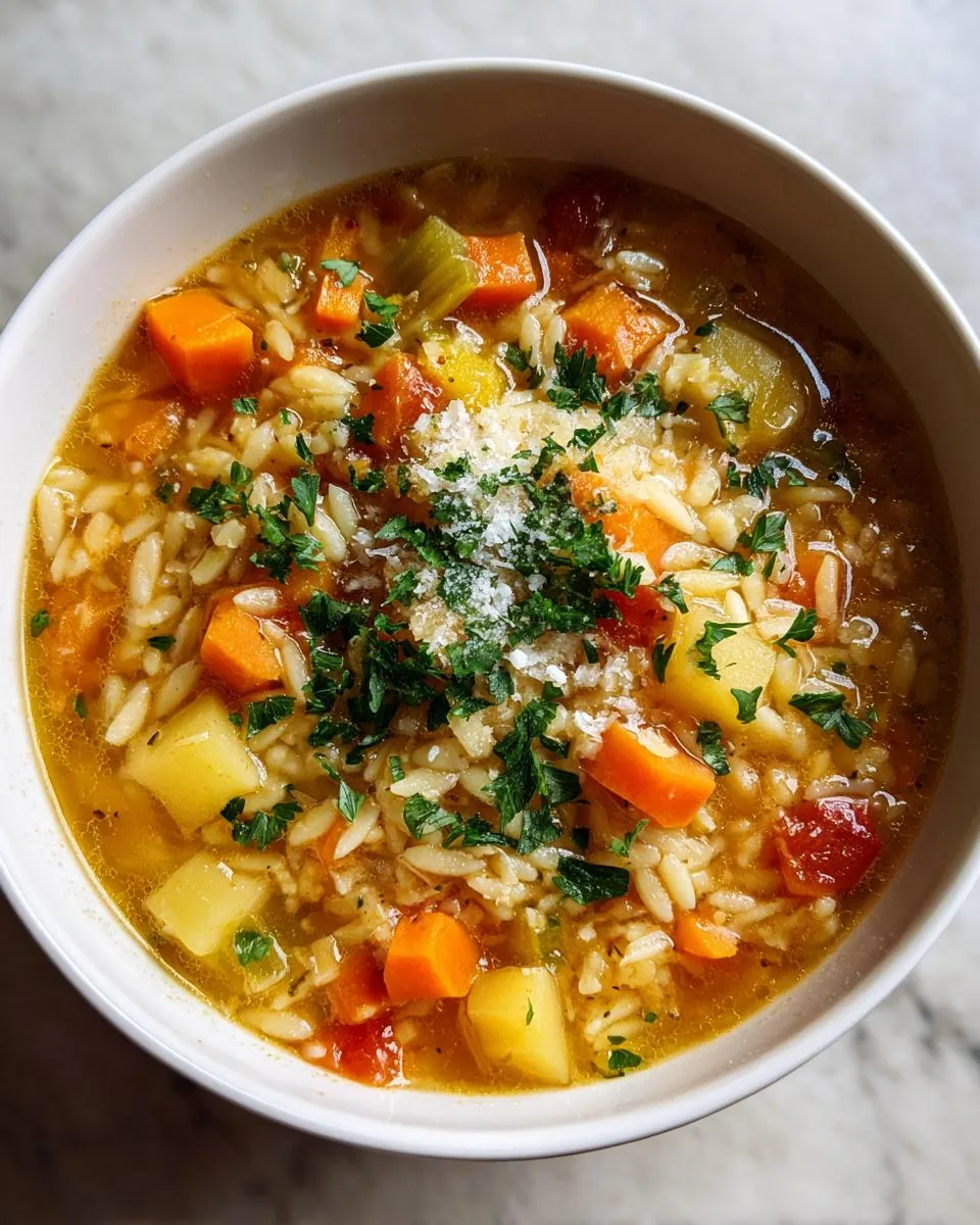 Vegetable Orzo Soup - detail 3