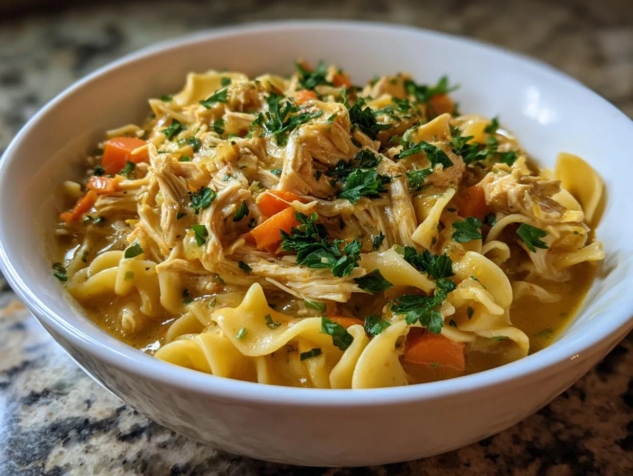 25-Minute Creamy Chicken Noodle Soup That Heals the Soul
