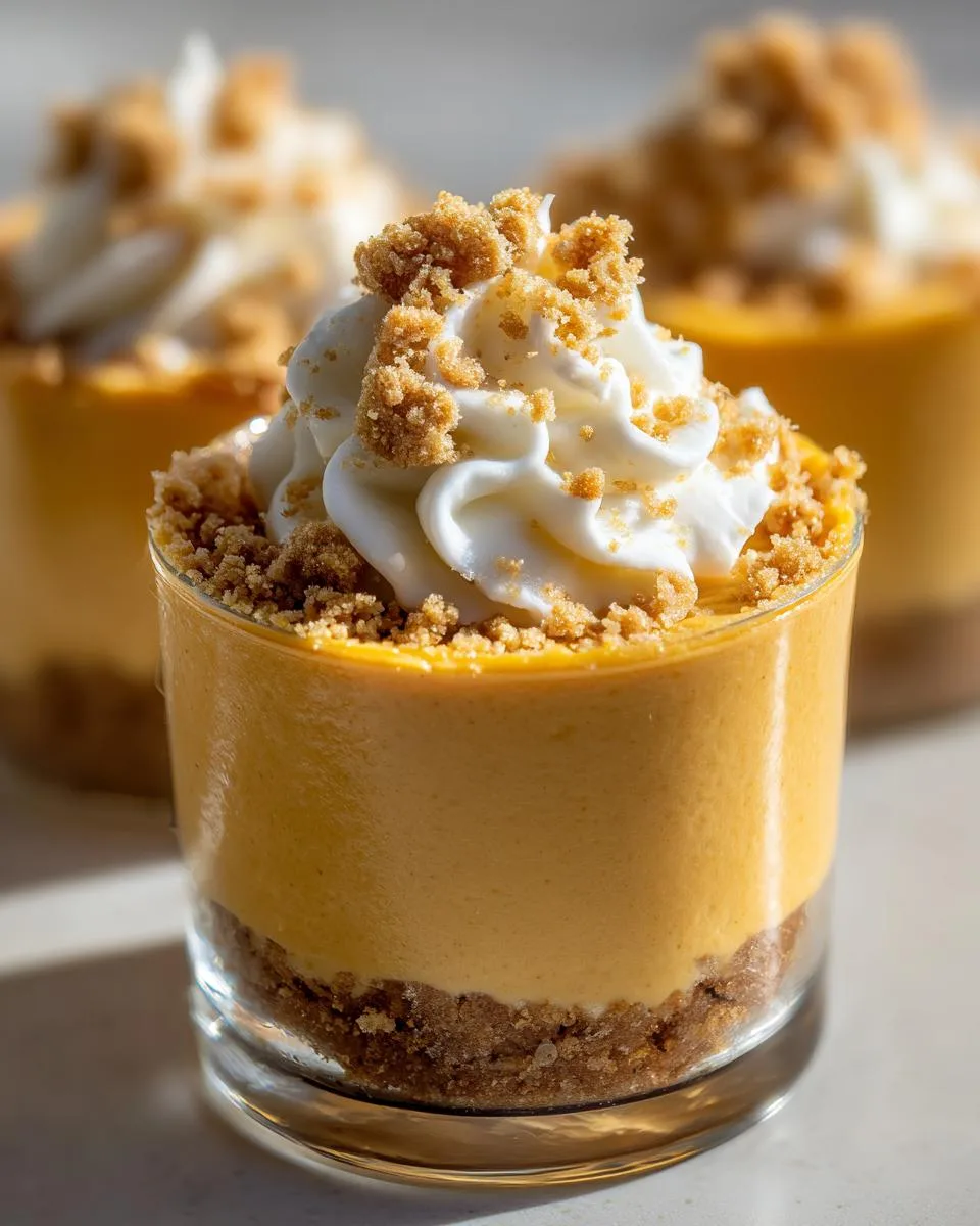 pumpkin cheesecake cups - detail 1